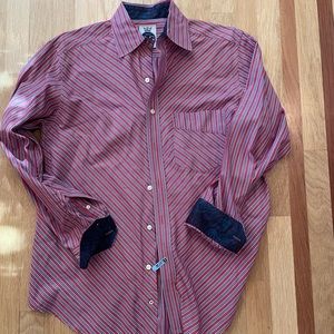 Robert Graham cotton  striped dress shirt. Size M